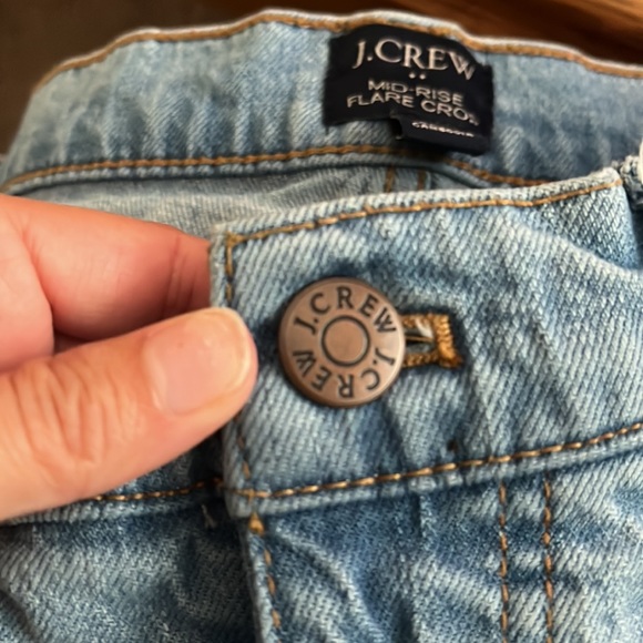 “J.Crew: Mid-rise flare crop” Great condition, lighter wash - Picture 7 of 10